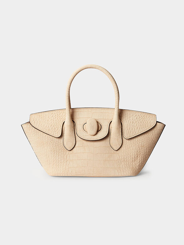Leather bag with croco print - 1