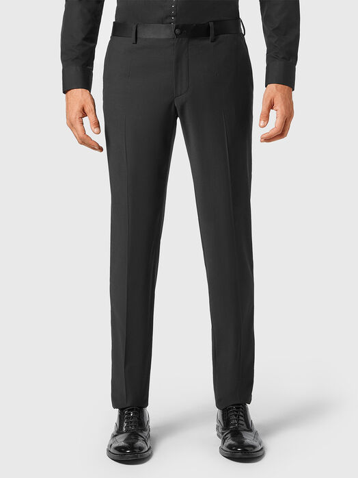 Elegant trousers with contrast stripe