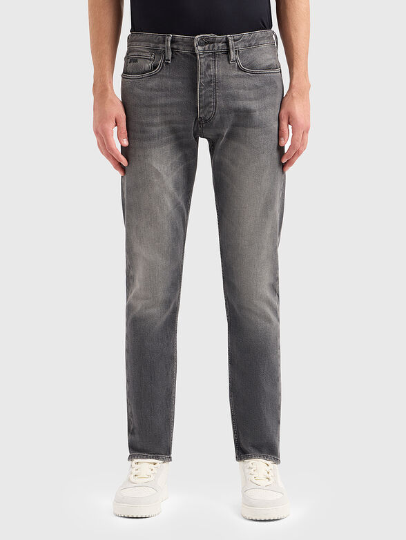 Grey straight jeans - 1