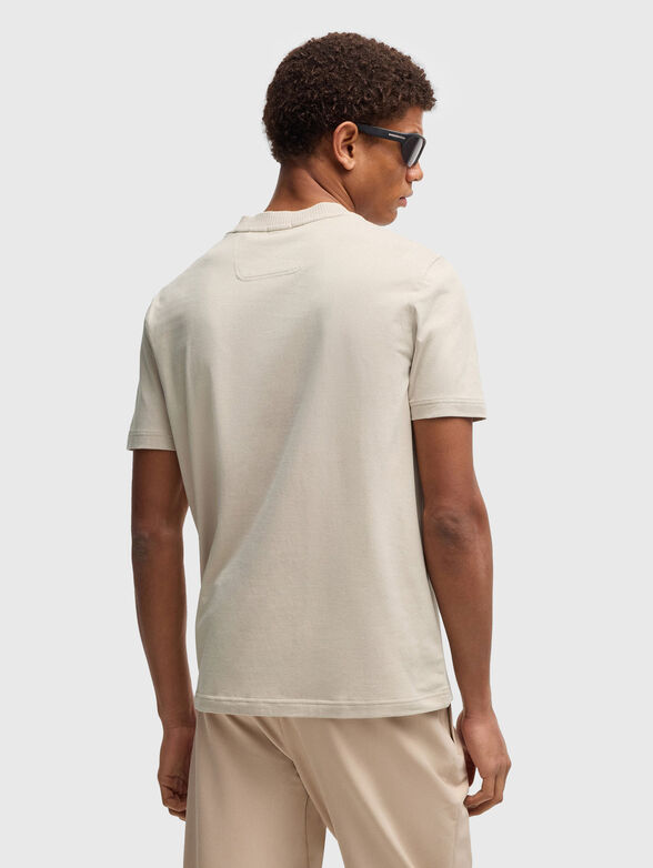 Cotton T-shirt with oval neckline - 3