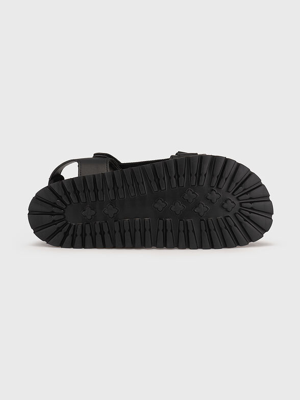 Black sandals with textile details - 5