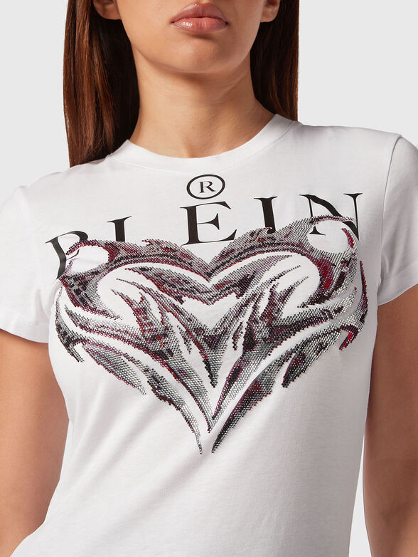  SEXY PURE T-shirt with print and rhinestones - 4