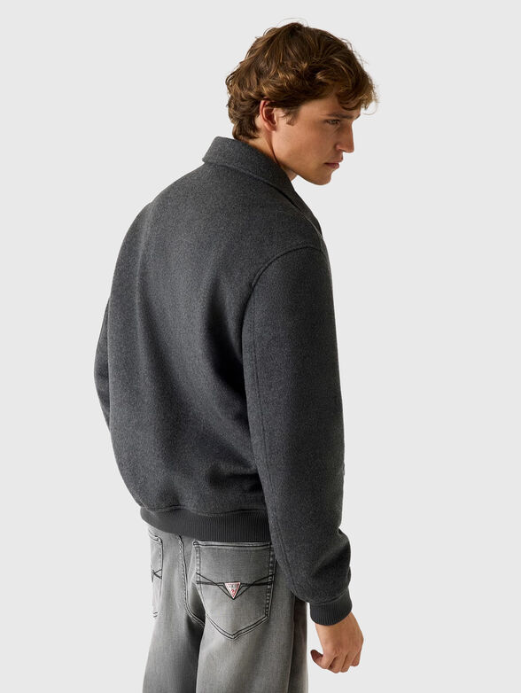 Wool blend bomber jacket - 3