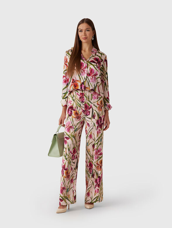 IRIS floral print trousers - 4