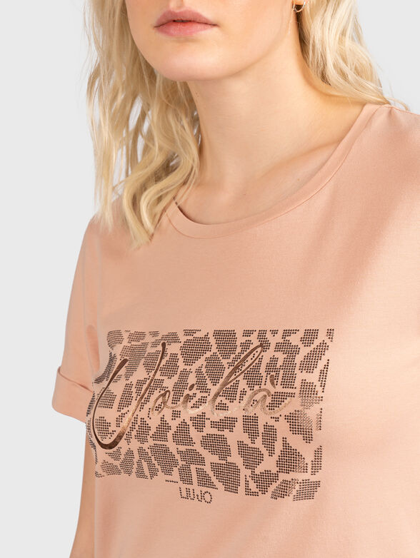 T-shirt with shiny print - 4