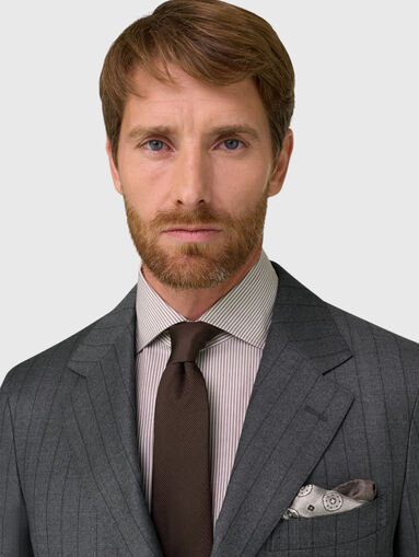 Wool striped suit - 4