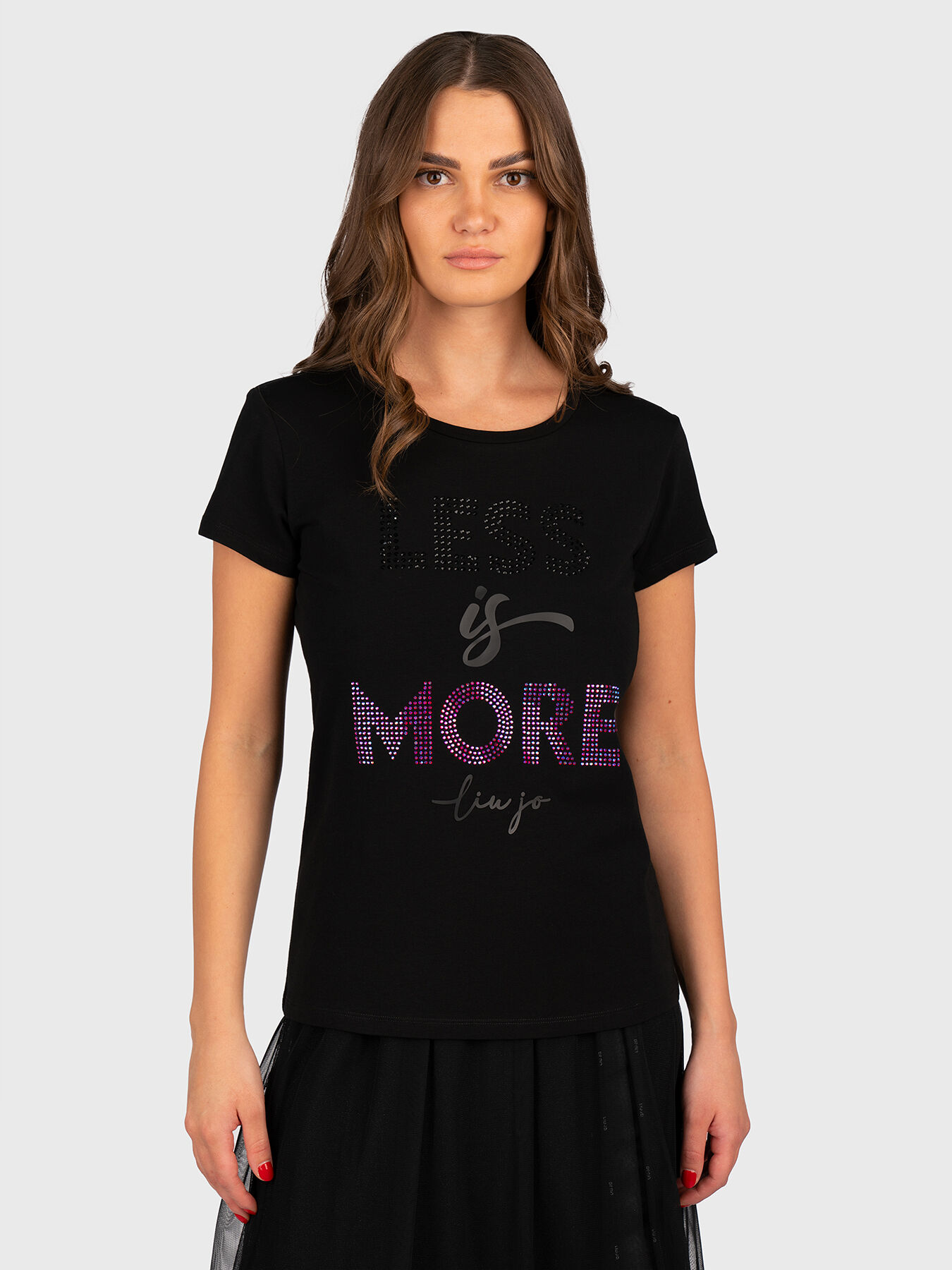 Crystal embellieshed t-shirt brand LIU JO