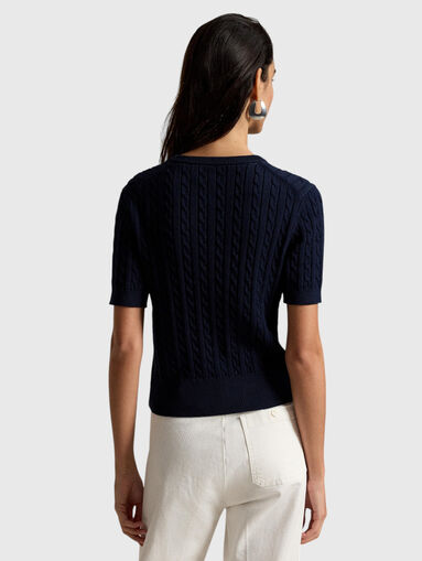 Cotton sweater with embroidered logo - 3