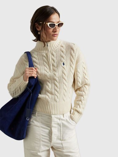 Wool and cashmere zip sweater - 5
