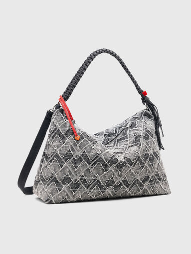 Large denim bag with studs - 3