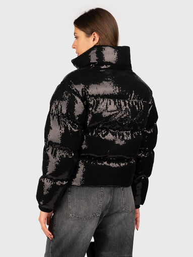 Black jacket with appliqued sequins - 3