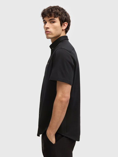 Short-sleeved cotton shirt with logo - 4