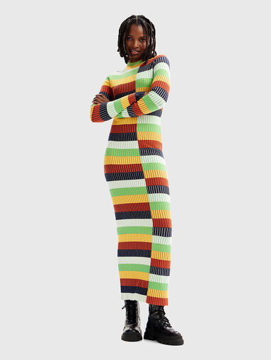 Dress with striped print  - 4