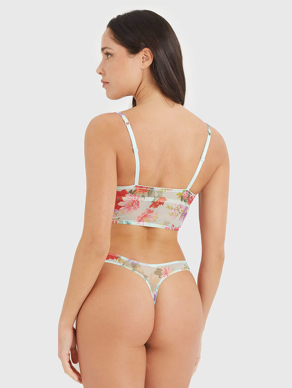 DAHLIA G-string with contrasting floral motifs - 2