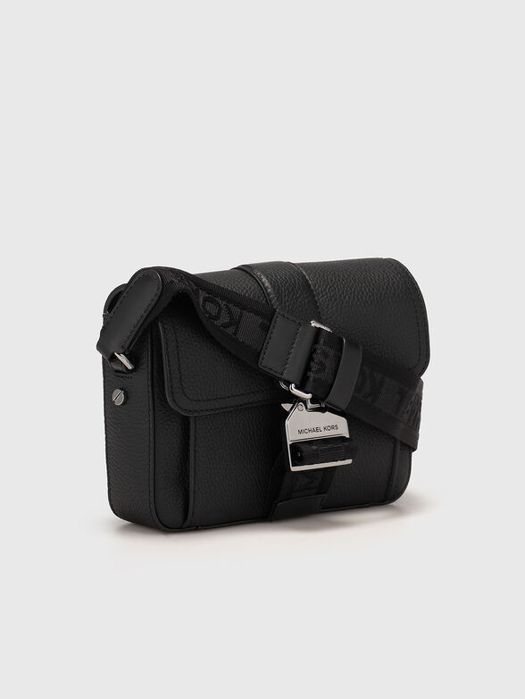 Leather crossbody bag with logo detail - 4