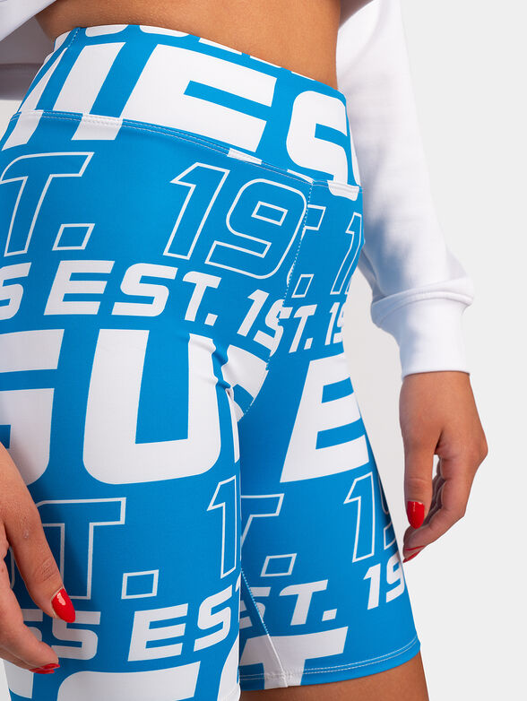 CATHLEEN biker shorts with logo print - 3