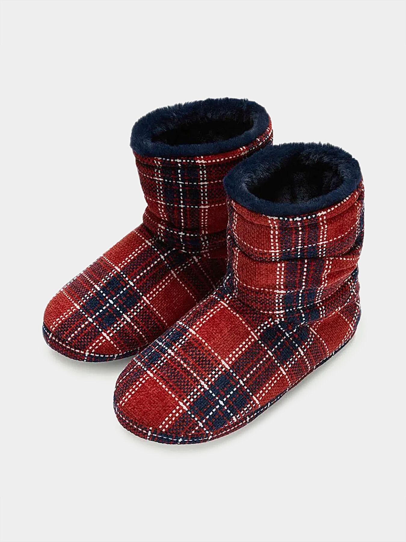 Tartan slipper boots discount