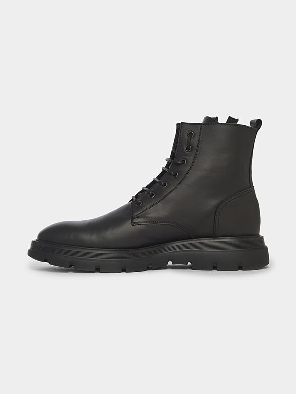 DODGE leather аnkle boots with zip and laces - 3