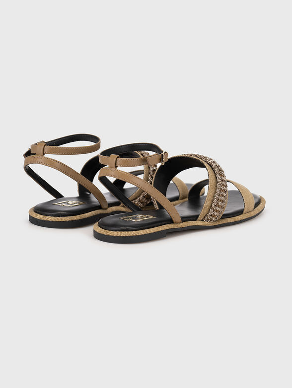 IRENE applied rhinestones sandals - 3