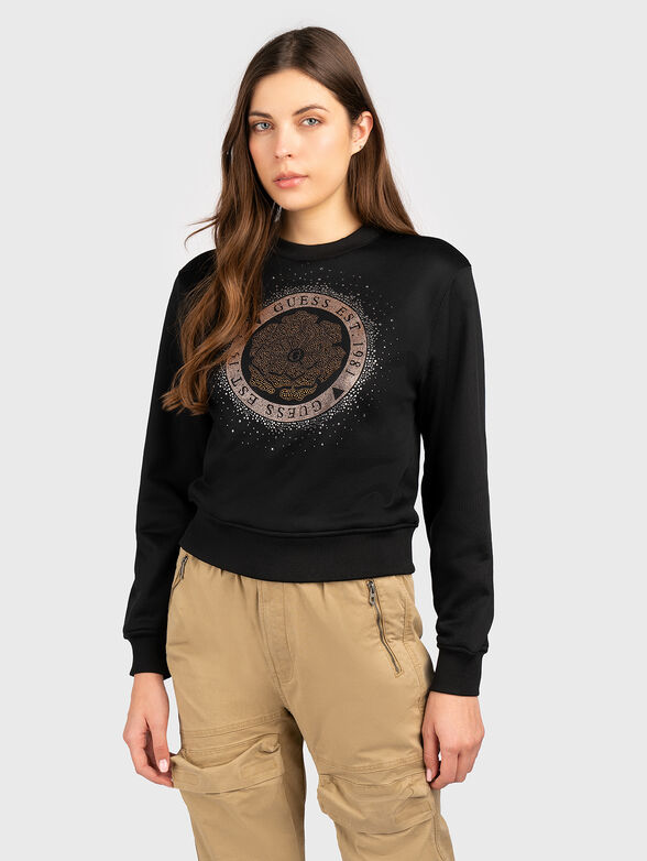 Sweatshirt with rhinestones - 1