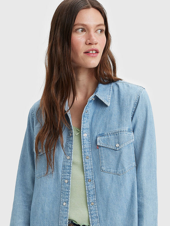 Blue denim shirt  - 3