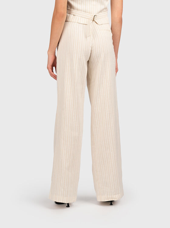 Striped trousers with belt - 2