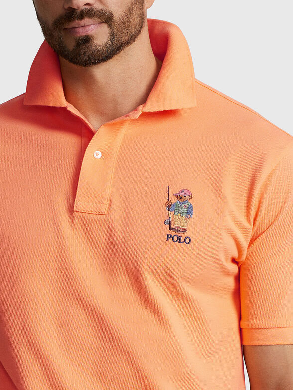 Orange Polo-shirt with Polo Bear detail - 4