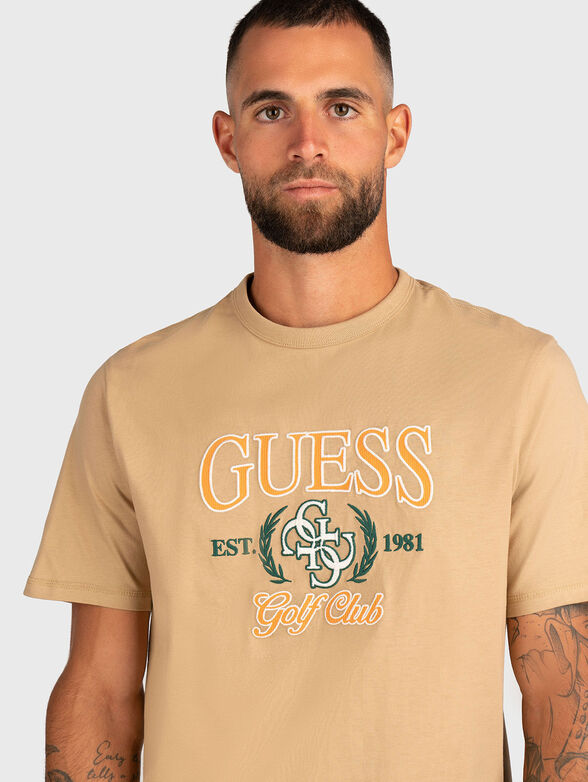 Crew neck T-shirt with logo embroidery - 4