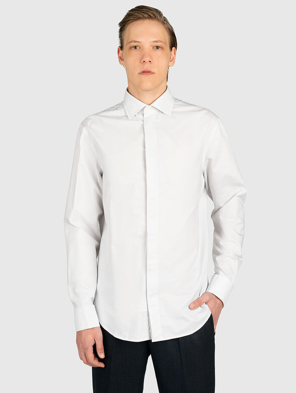 White shirt with hidden fastening - 1