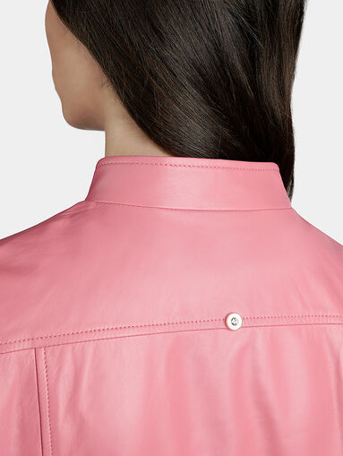 Leather jacket in pink color - 3
