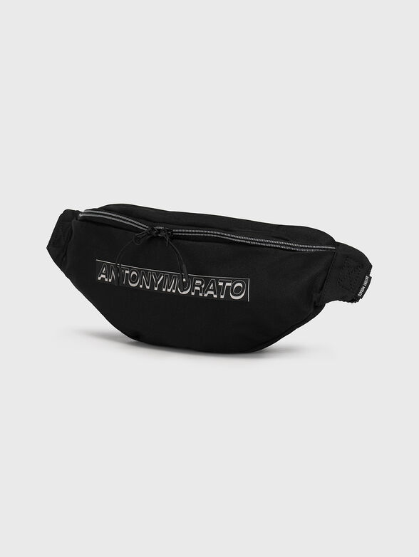 Black waist bag with logo element - 3