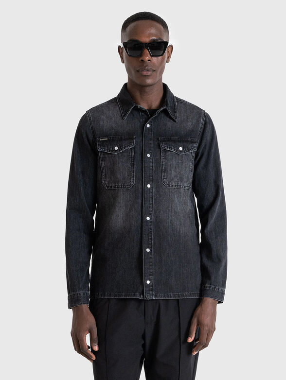 Black denim shirt - 1
