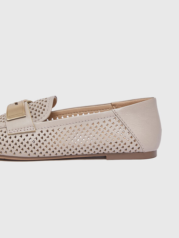 Genuine leather moccasins with - 4