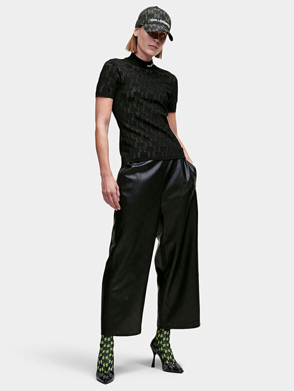 KL MONOGRAM top with glamorous logo motifs - 1