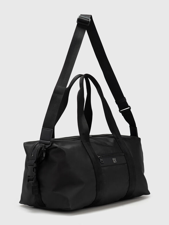 Black holdall with logo detail - 4