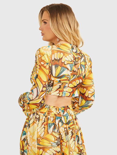 GOLDEN WING maxi dress with muticolor print - 4