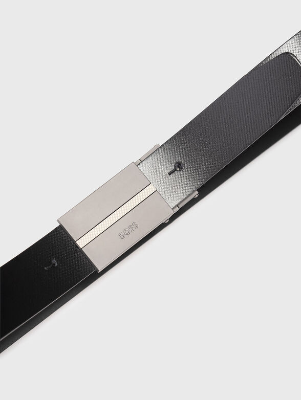 Leather belt with logo - 3