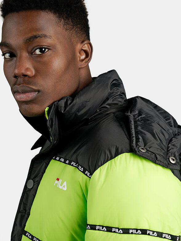 TATSUJI Black puffer jacket with logo detailing - 3