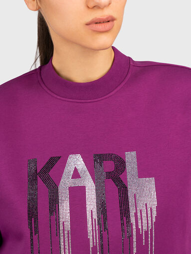 Sweatshirt with rhinestone detail - 5