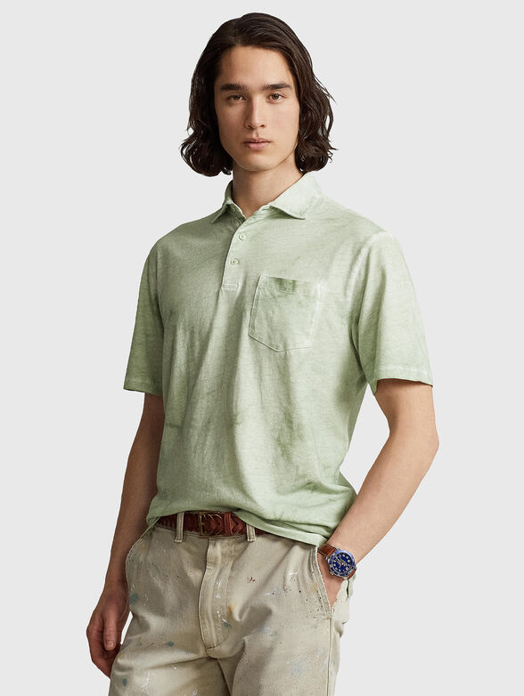 Green Polo-shirt with pocket - 1