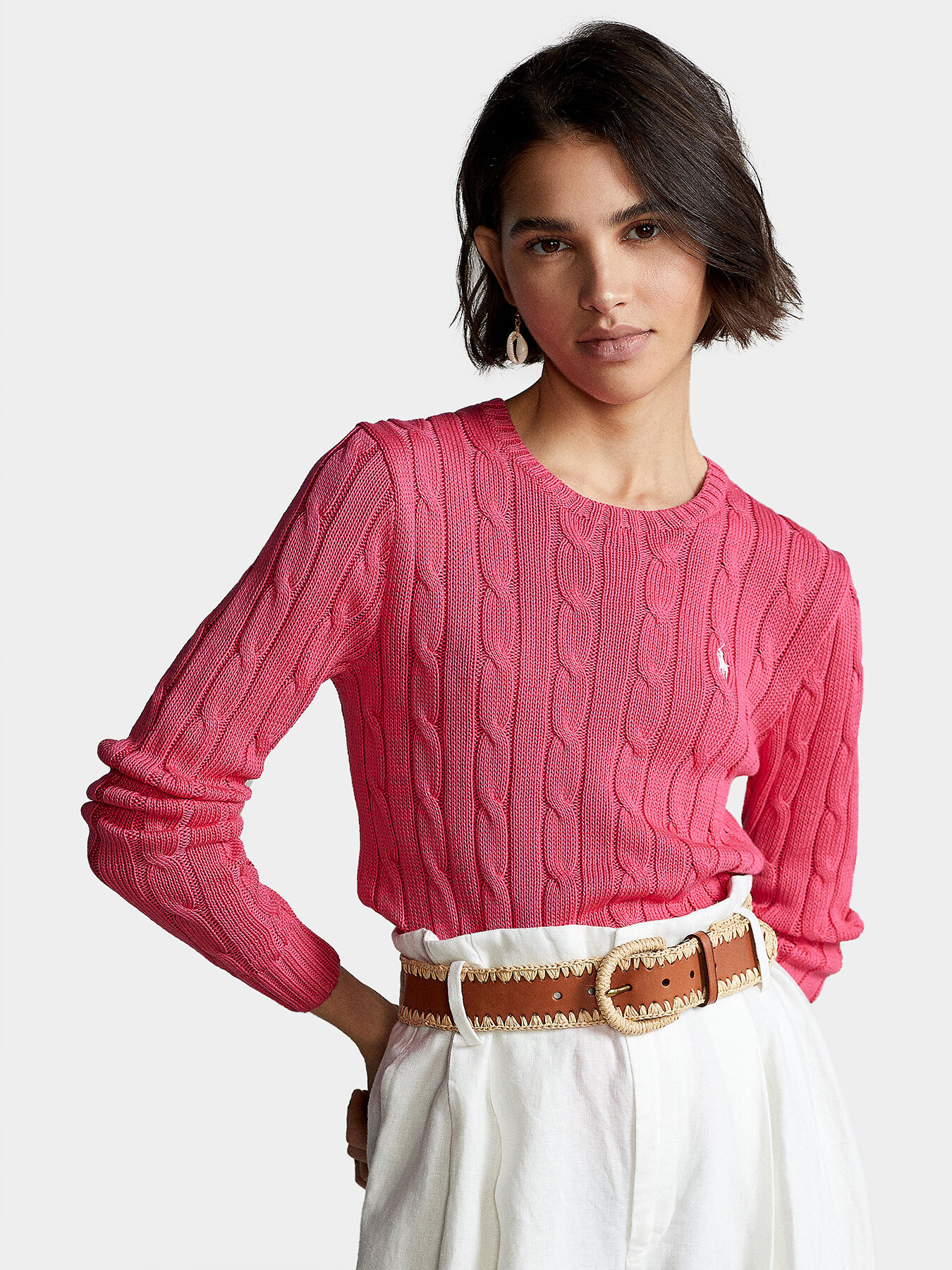 Polo deals pink sweater