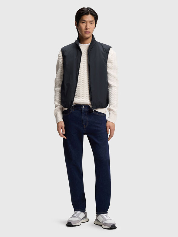 Padded slim vest with zip - 2