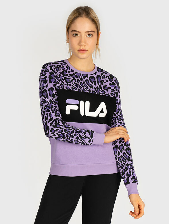 LEAH Cotton sweatshirt with animal print - 1