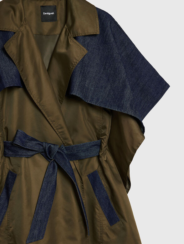Trench coat with denim details - 6