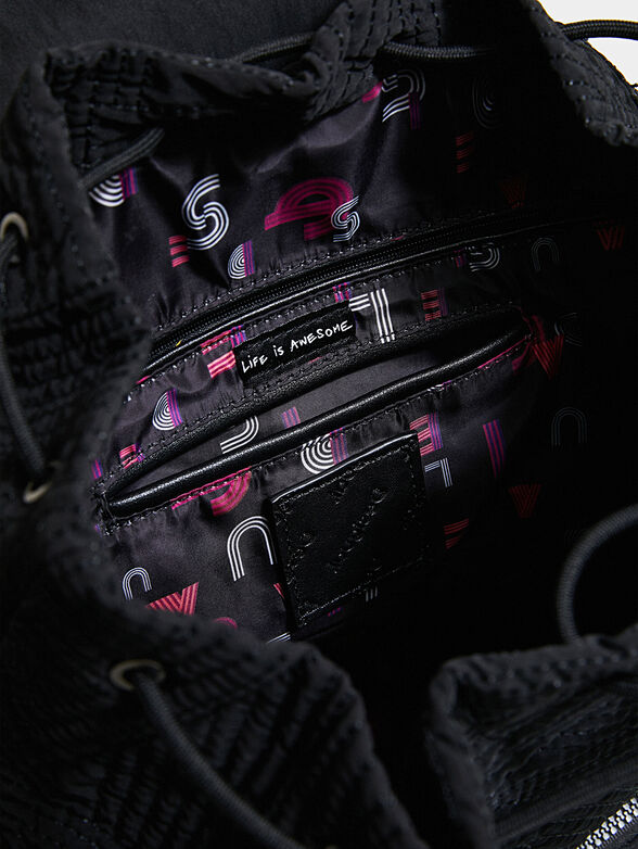 Black textile backpack - 5