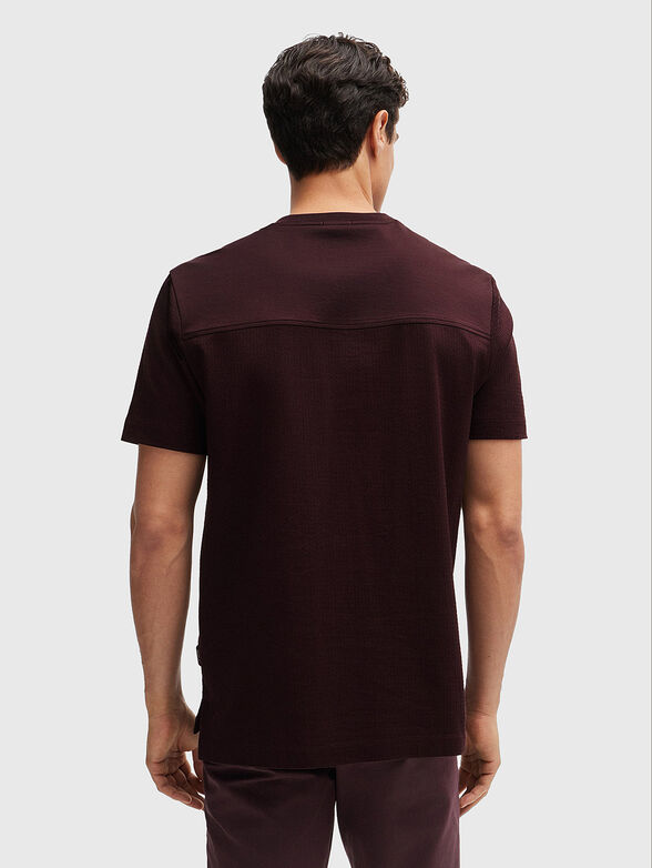 Cotton T-shirt with embossed texture - 3