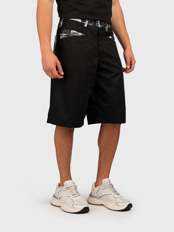 Black shorts with print accents - 1