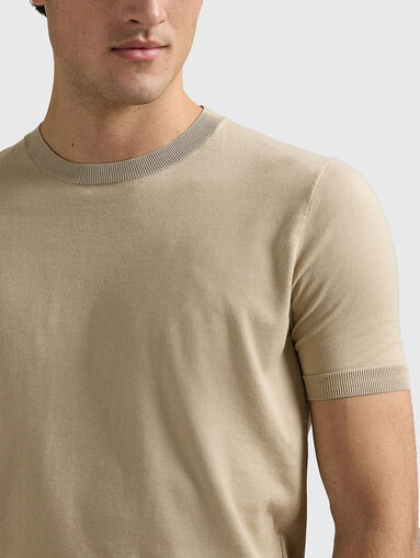 Short sleeved cotton sweater - 4