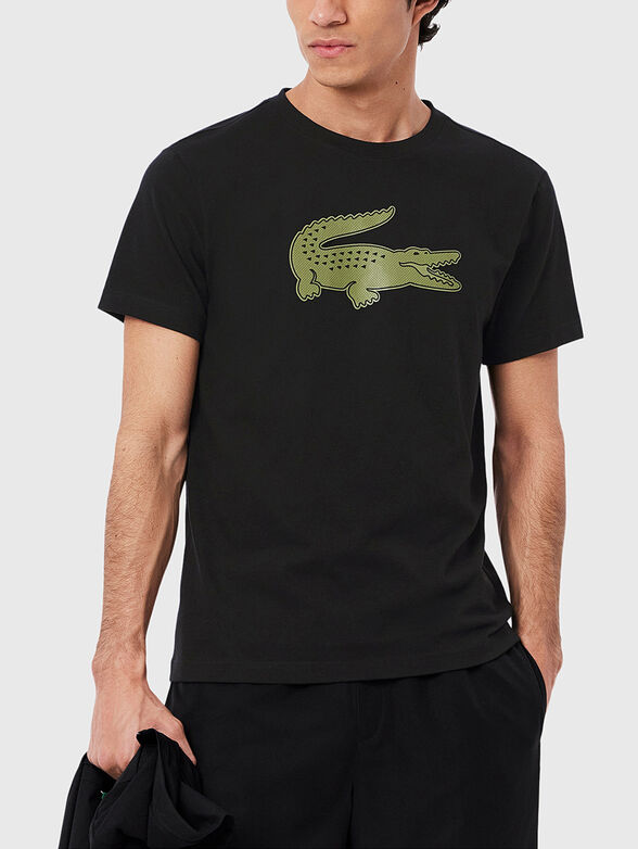 White T-shirt with contrasting logo print - 1