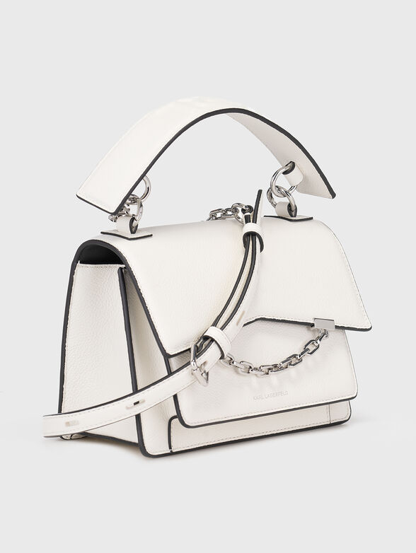 K/SEVEN GRAINY beige leather crossbody bag - 4